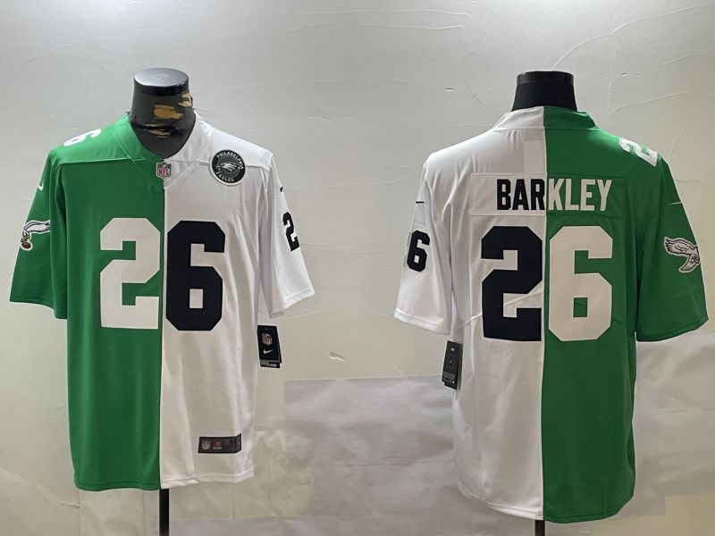 Men Philadelphia Eagles #26 Barkley Green white 2024 Nike Limited NFL Jersey style 1->philadelphia eagles->NFL Jersey